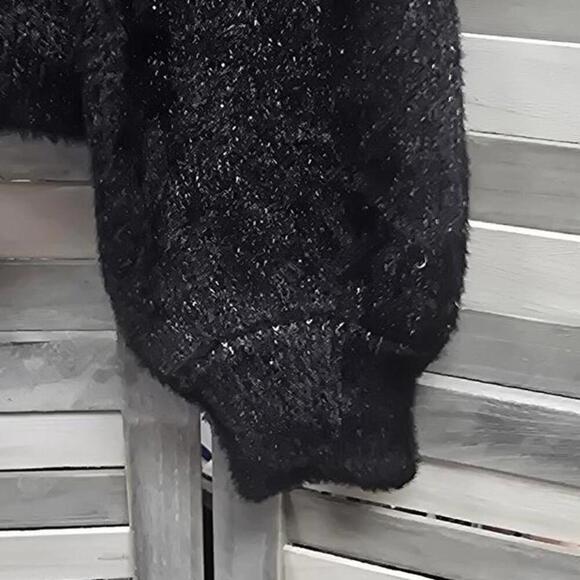 Women's Mock Turtleneck Fuzzy Boxy Pullover Sweater | Wild Fable | Medium - Picture 3 of 8